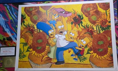 Banksy original print featuring the Simpsons.
