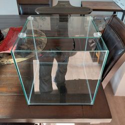 6 Gallon Rimless Cube Aquarium + Light