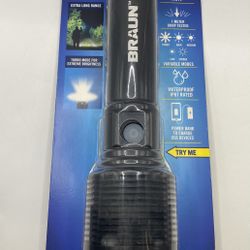 BRAUN (70808) 13,000 Lumens Rechargeable Waterproof Flashlight