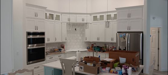 Custom wood cabinets