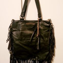 Christian Siriano Black Fringe Purse