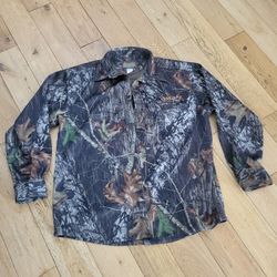 Scent Lok Camo Shirt Mens Size L Savanna EXT Camo Mossy Oak Break Up