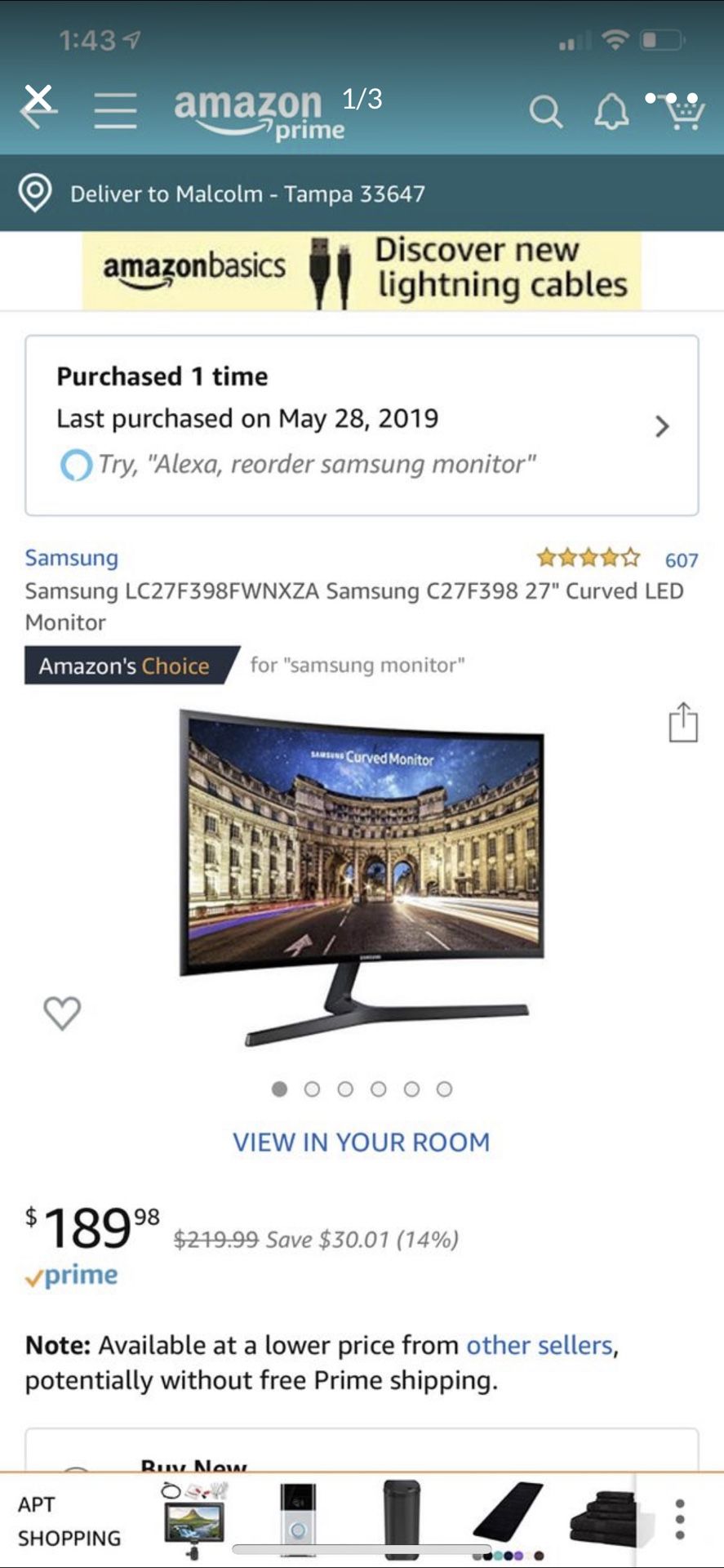 Samsung curved monitor 27 inch