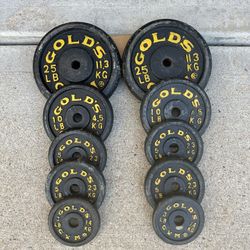 GOLDS GYM  1” hole  Weight Plates  $80  