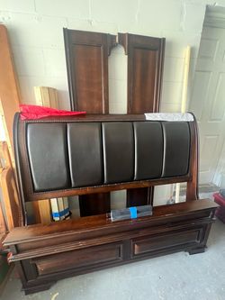 Wooden bed frame
