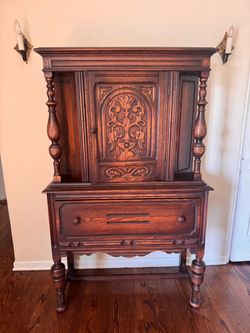 Spanish revival cabinet