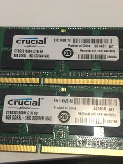 16 GB memory ram for MacBook Pro