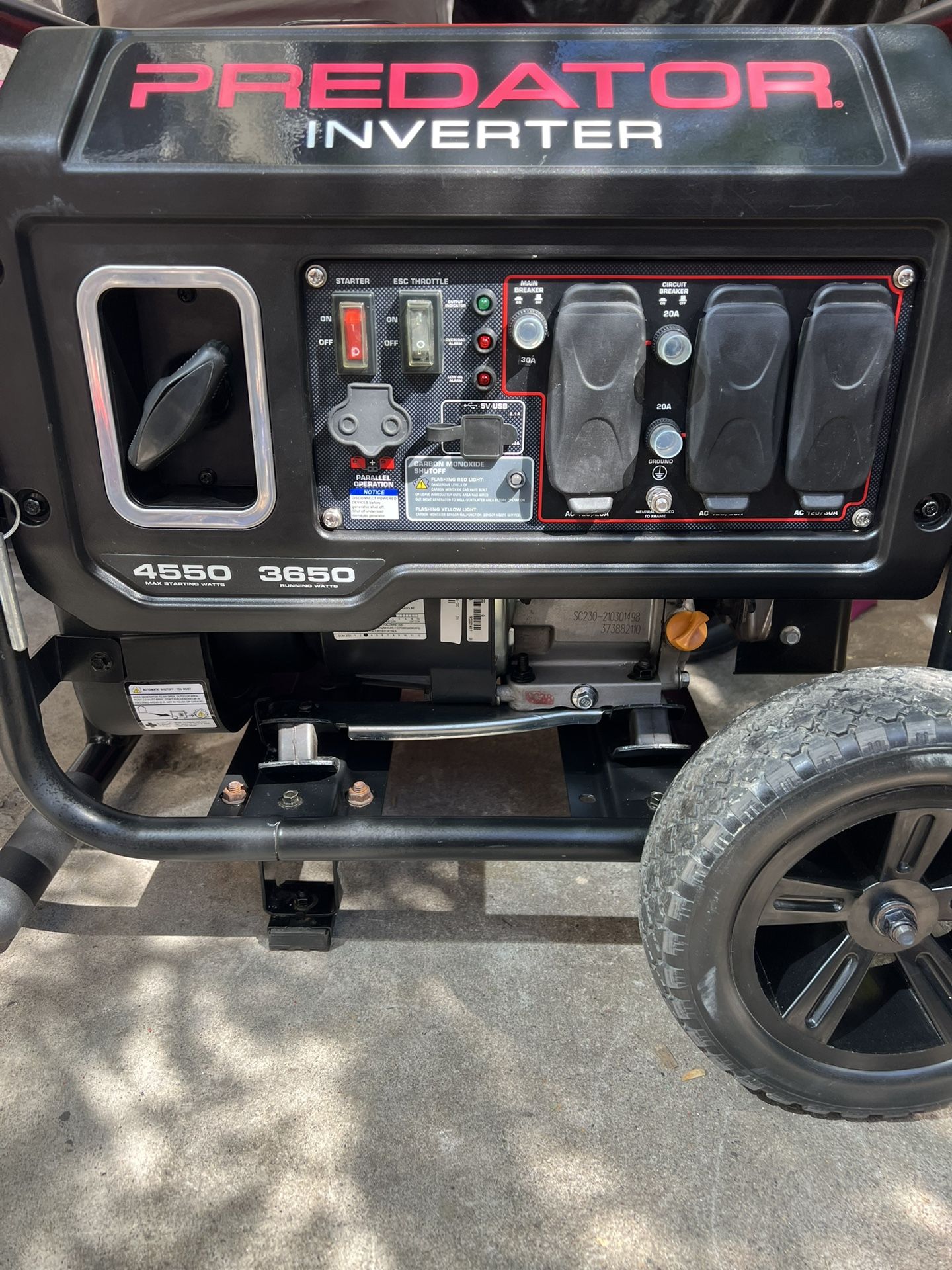 Generator Predator 4550 W Inverter Brand New