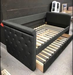 Twin Trundled Bed Frame Solid Wood New In The Box