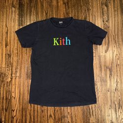 Kith Google Logo Vintage Black S/S Tee Size Large