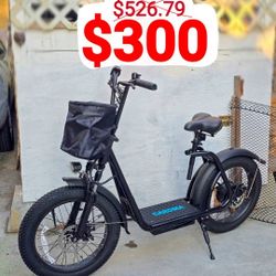 Caroma Foldable Electric Scooter Adults, 20" Fat Tire Electric Bike with 48V Battery, Up to 30Miles & 20MPH, Adult Electric Bicycles for Commuting
