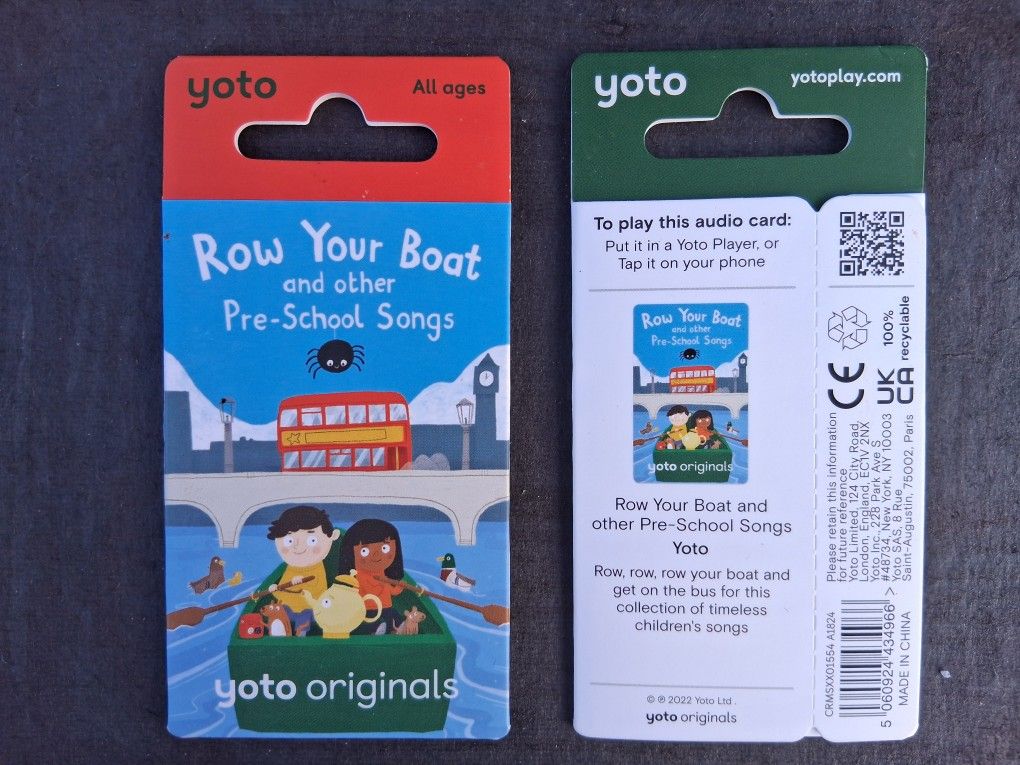 Row Your Boat Yoto Audio Card