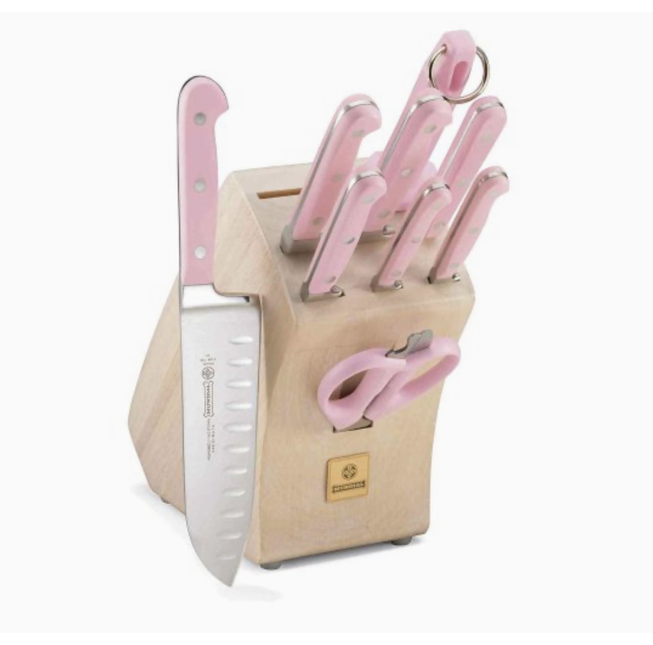 Pink-Mundial 5100 Series 10-Piece Knife Set with Block