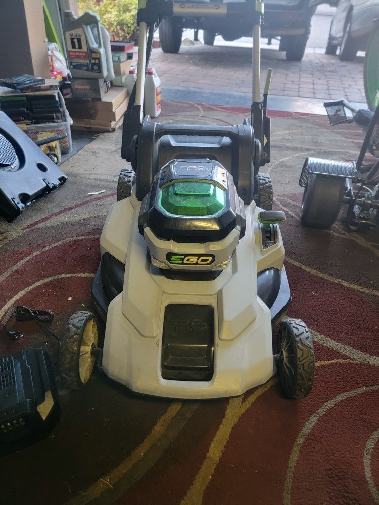 EGO self propelled lawn mower battery and charger
