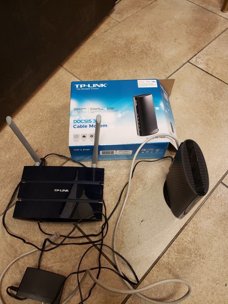 Tp-link modem and 1200 router