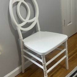White Boho Desk Chair