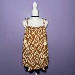NWT Haute Hippie Orange and Cream Tank Top