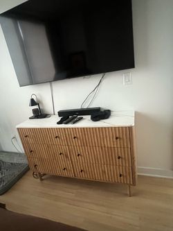 Wood Dresser with Marble Top