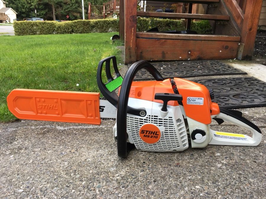 STIHL MS 270 WOOD BOSS Chainsaw with 18” bar & blade cover,great condition