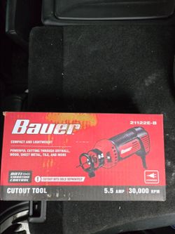 Bauer Tools Cutout Tool 21122E-B Corded Electric 5.5 Amp 30000 RPM Compact New