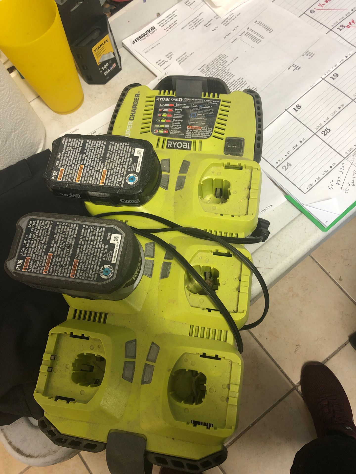 6 port charger 18v ryobi