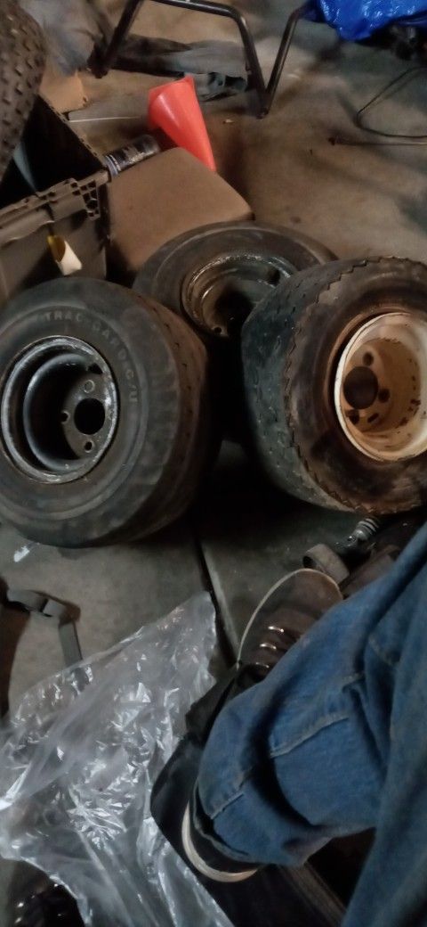 3 8"go Kart Tires & Rims Used
