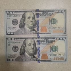 $100 star notes. $125 each
