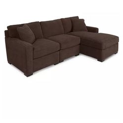 Macy’s Radely 3-Piece Fabric Chaise Sectional