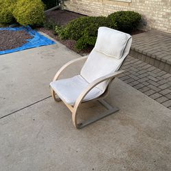 Mia Reclining Bentwood Chair - Natural & Beige