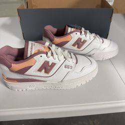 New Balance 550 White Pink Women’s Sneakers Size 5.5 Rosewood Hazy Peach NEW