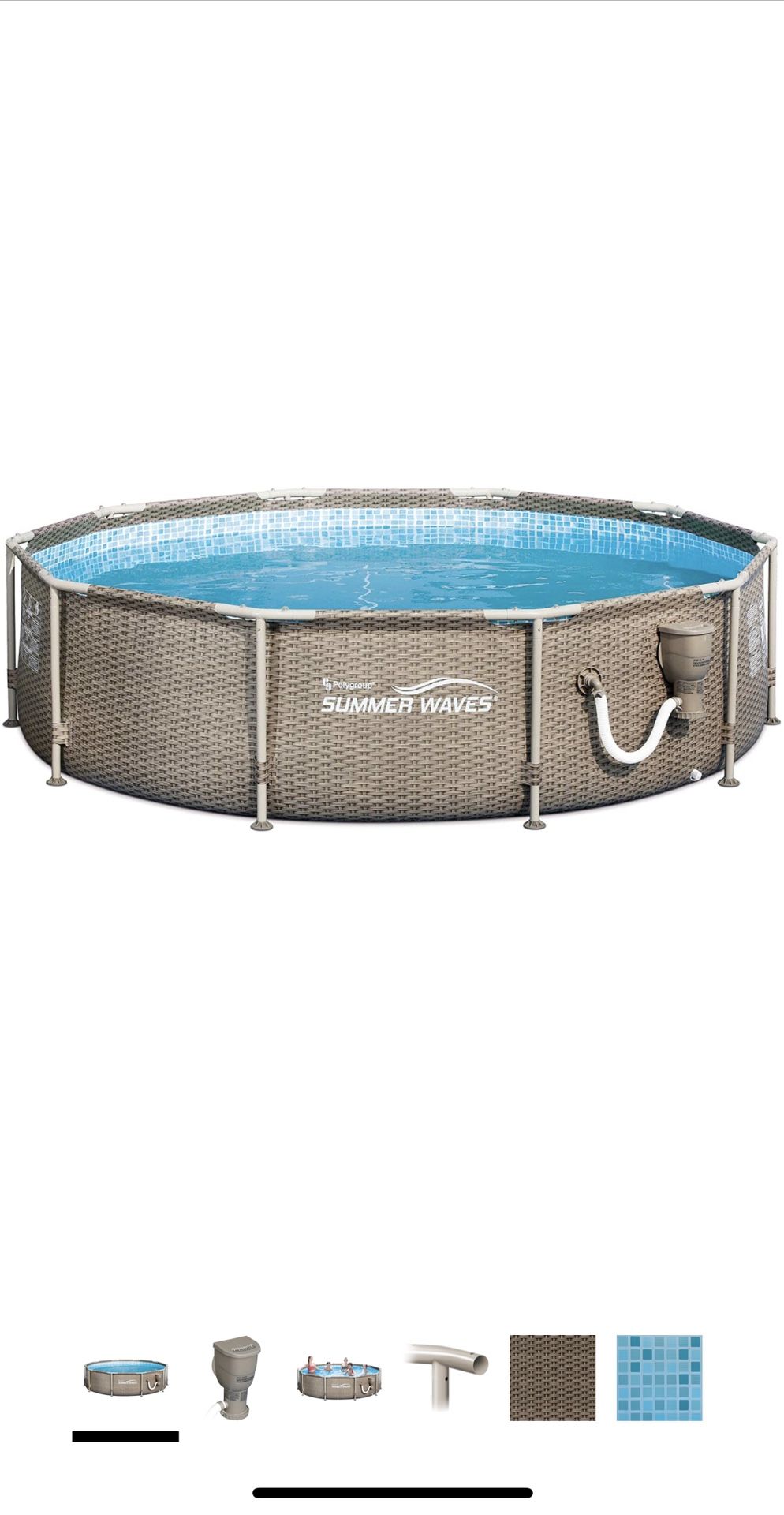 SummerWaves 10’ Pool & All Accessories