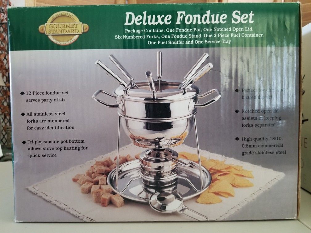 Deluxe Stainless Steel Fondue Set