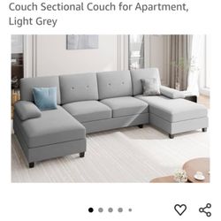 Meli Sectional Living Room U Shaped Sofa With Double Chais