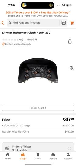 instrument cluster brand new