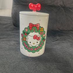 Hello Kitty Christmas Ceramic Cookie Jar