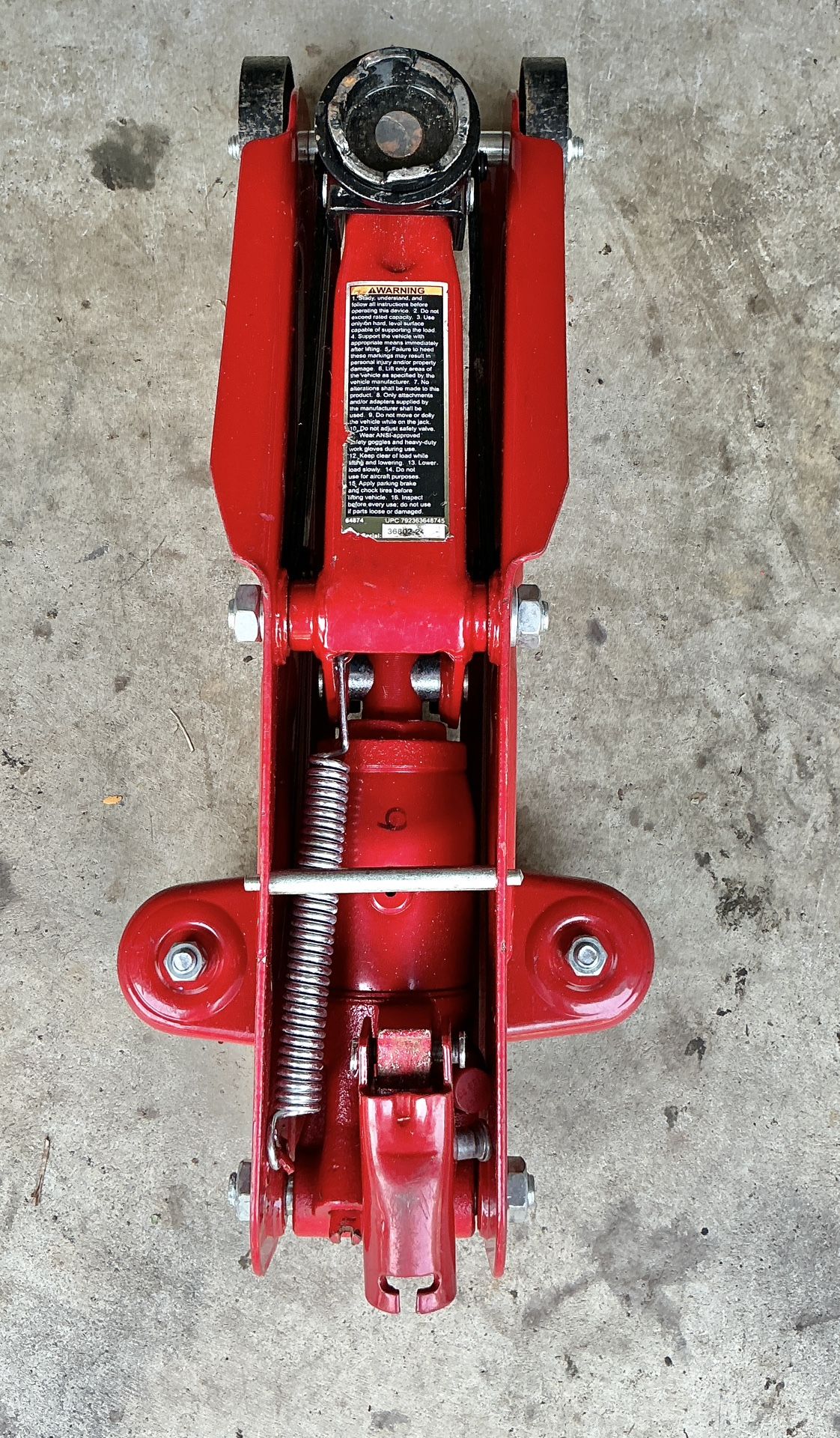 Pittsburgh 2 Ton Hydraulic Jack.
