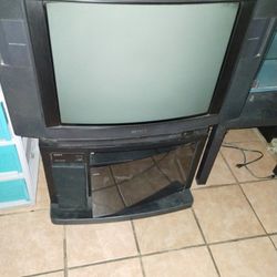 Sony Trinitron 27" W/ Sub CRT TV Tested And Works Great 