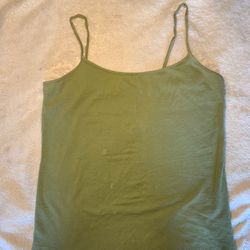 Green Tank Top Spagetti Straps Size M