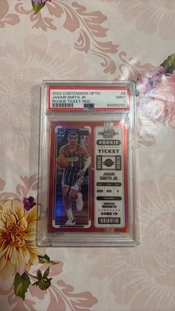 Jabari Smith Jr. 2022 Contenders Optic Rookie Ticket Red PSA 9