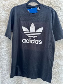 adidas Black Short Sleeve Trefoil Logo Tee