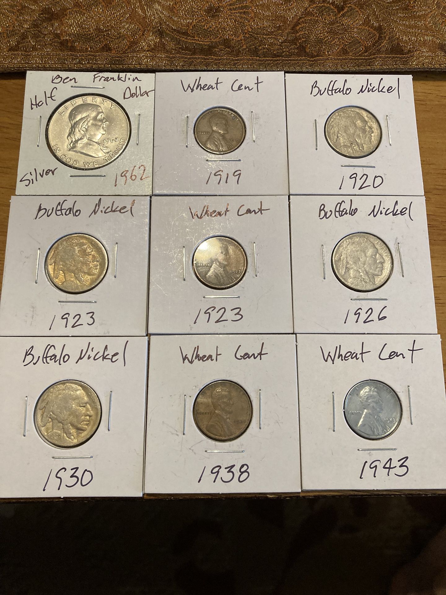1962 Silver Franklin Coin Set