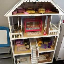 Giant Wooden Toy House And Accessories 