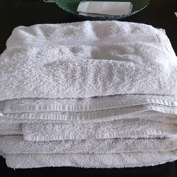 5 Pc RALPH LAUREN Wescott Sailcloth White 1 Hand Towel 4 Washcloths COTTON