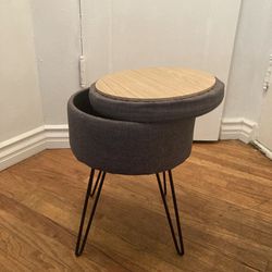 New Small Round Ottoman Stool with Storage
