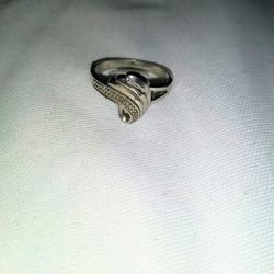 Silver Plated Ocean Wave Ring