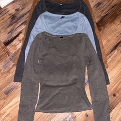 4 SHEIN long sleeve shirts