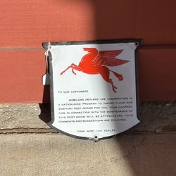 Mobil Restroom Sign 1940s