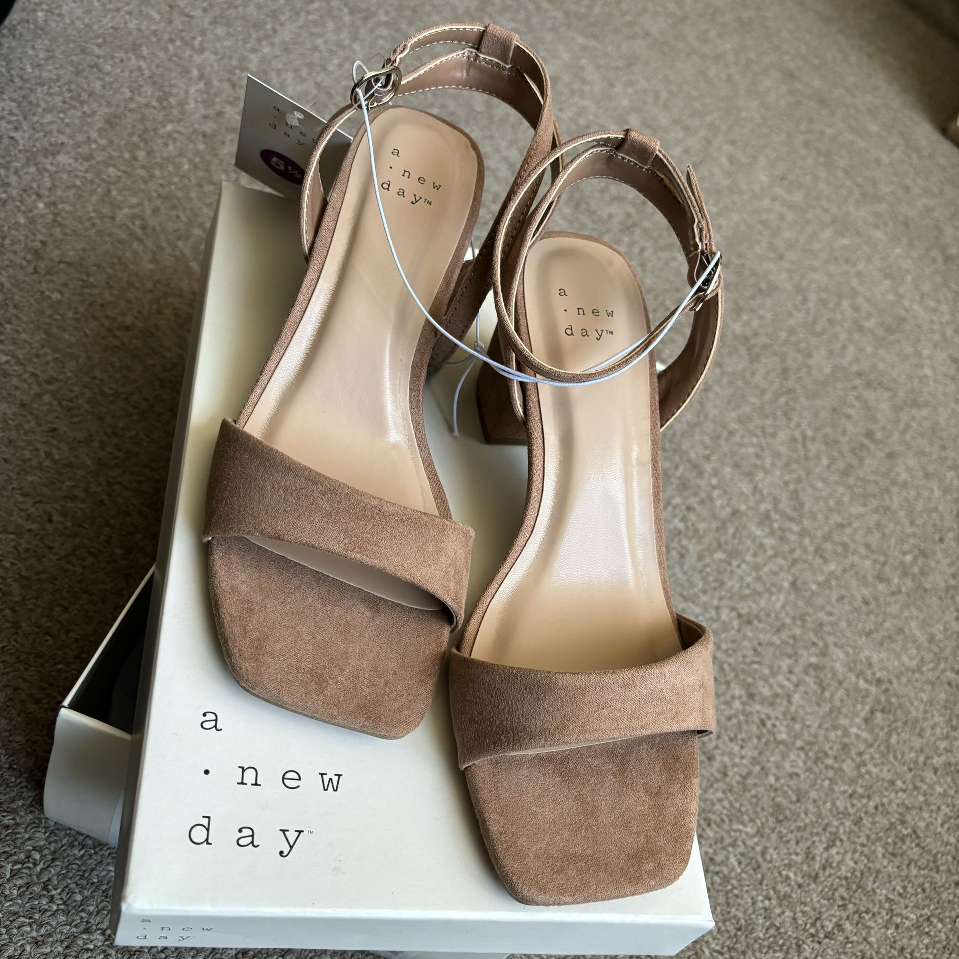 A New Day Beige Heels Size 5.5