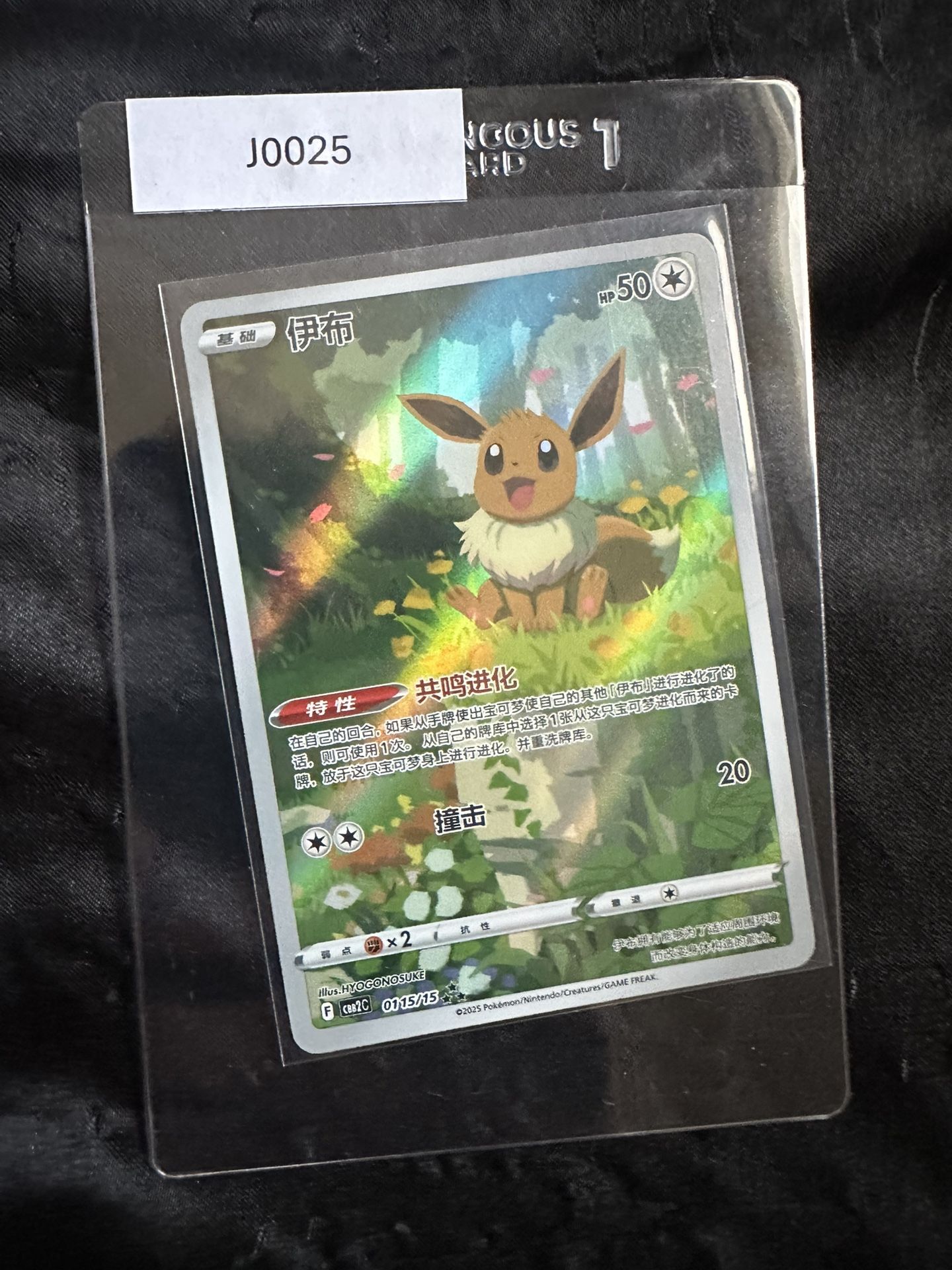 Chinese Exclusive Eevee Pokemon Card