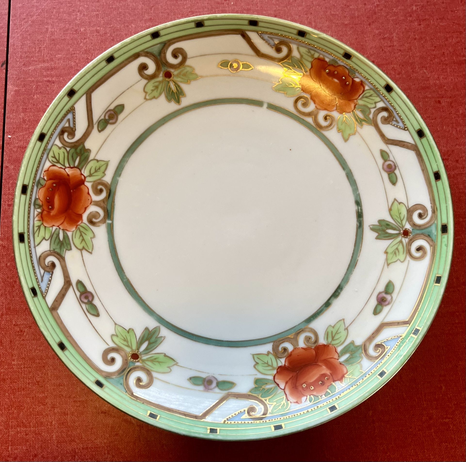 Decorative Nippon Bone China Plate, Hand-painted